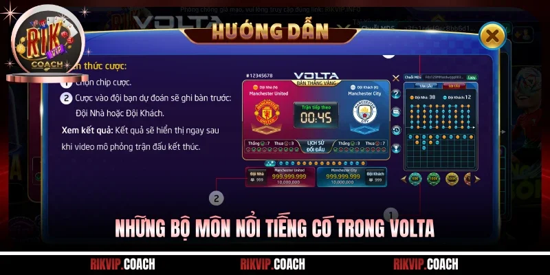 Những bộ môn nổi tiếng có trong Volta 