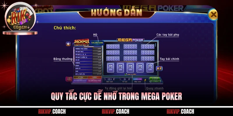 Quy tắc cực dễ nhớ trong Mega Poker